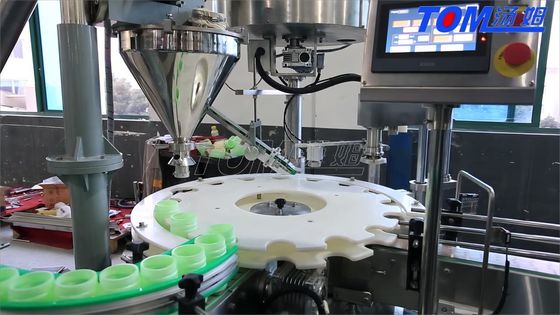 خرید دستگاه بسته بندی پودر کاملا اتوماتیک کنترل شده توسط PLC برای بطری ها تولید آنلاین