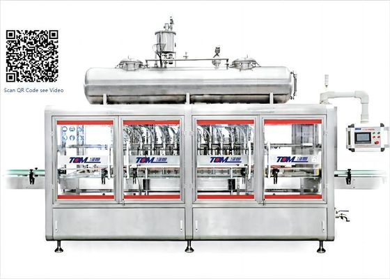 ماشین پر کردن روغن خودکار کنترل شده توسط PLC 1L-5L نوع خطی