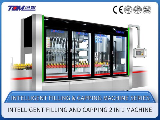 خط بسته‌بندی سموم دفع آفات نباتی با ردیابی، پرکن و درب‌بند دوار برای فرآوری مداوم بطری و جلوگیری از پاشش