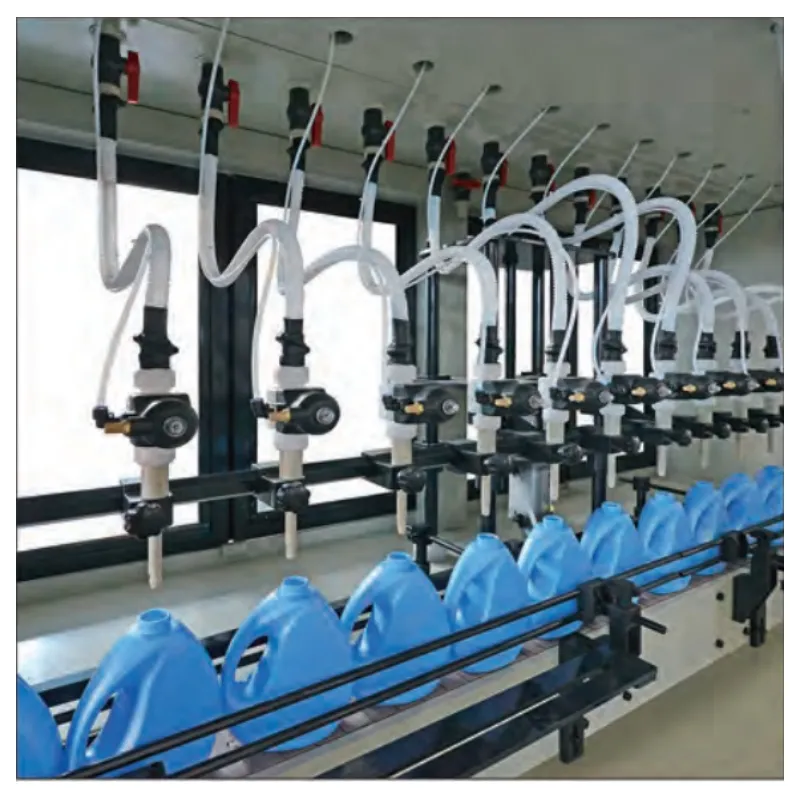 دستگاه پرکن و درب&zwnj;بند ضد خوردگی غیر فلزی سفید کننده 500 میلی&zwnj;لیتری تا 3000 میلی&zwnj;لیتری 3